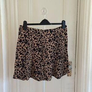 Leopard Print Mini Skirt